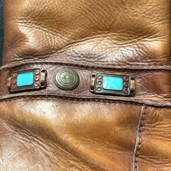 Madeline Made In Brazil Brown Leather Boots Size 9 1/2 M - Picture 2 of 9